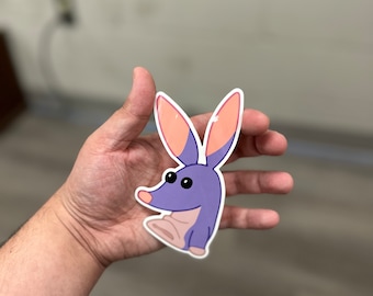 Blue dog Bob Bilby peeker sticker | family peeker stickers| funny decals| truck decals| car window sticker decal| blue dog puppet stickers