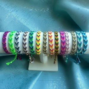 Chevron Bracelet / Friendship Bracelet / String Bracelets / Custom / Assorted Colors
