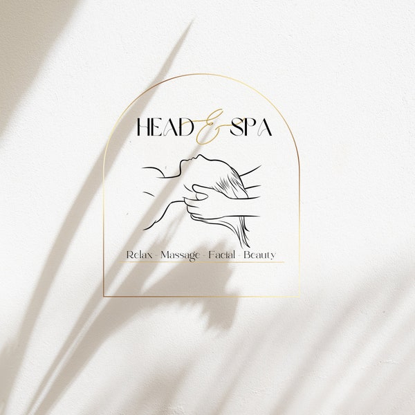 Logo minimalist pour head spa relax massage beauty facial entreprise business beauté et soin