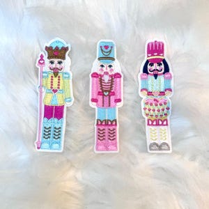 Nutcracker Patch Trio: 4" Custom Embroidery Iron On Patch