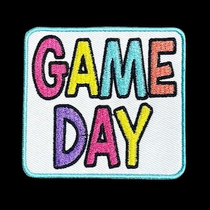 Game Day Patch, Trucker Hat Patch, Embroidered Patch, Preppy Patch, Iron on Patch, DIY Patch, Mascot Patch, multicolor patch, Football Patch
