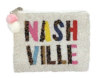 Portamonete/borsa/viaggio per sposa/ragazze con perline di semi di Nashville