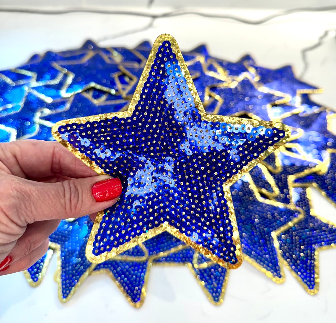 Stars & Stripes Blue Sequin Patch Tee
