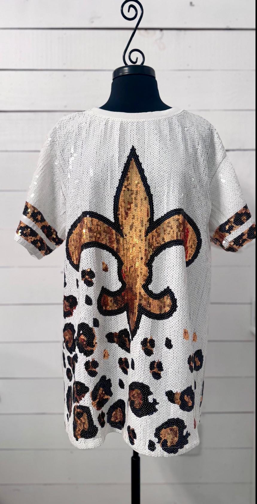saints sequin jersey dress Dress: Leopard Fleur De Lis, Game Day Attire aug13large