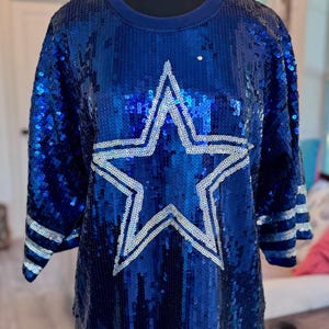 Dallas Cowboys Sequin Jersey Dress - Etsy Dallas Cowboys Sequin Jersey Dress - Etsy