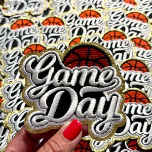 Basketball Patch. Basketball Hat Patch, Trucker Hat Patch, Glitter Patch, Iron On Patch, Sports, Game Day Patch, Patch for Hat, DIY
