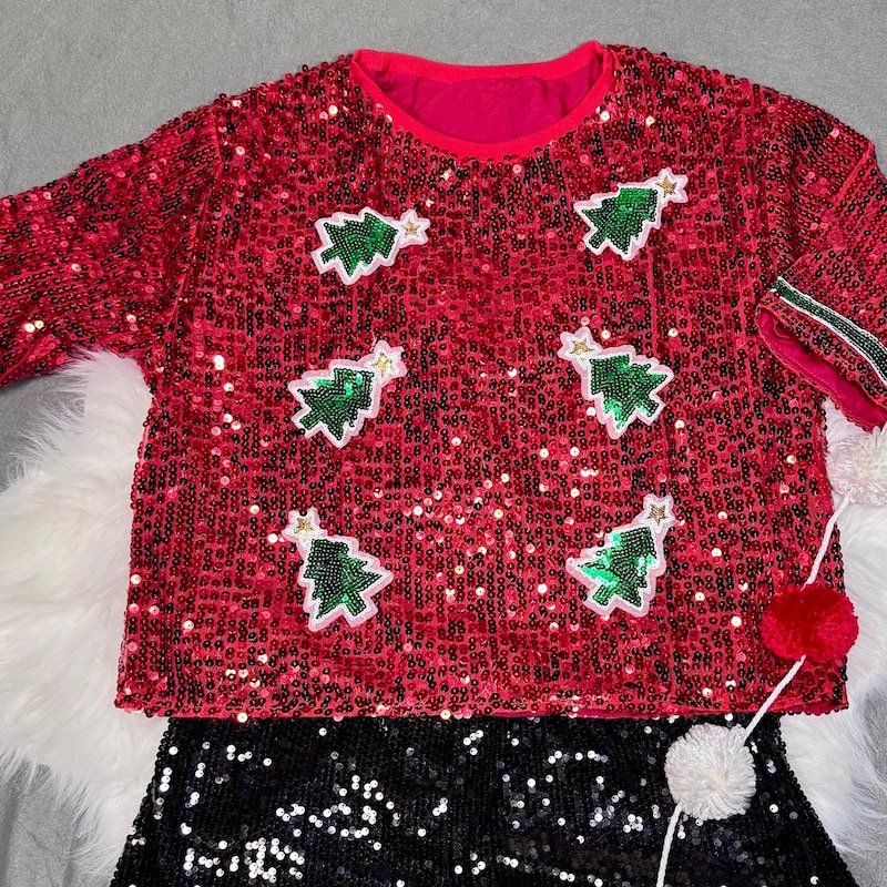 Christmas Tree Sequined Pants main image 1