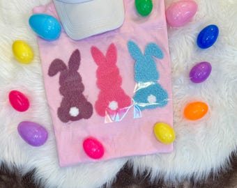 Easter Patches, Fluffy Bunny Iron on Patches, DIY