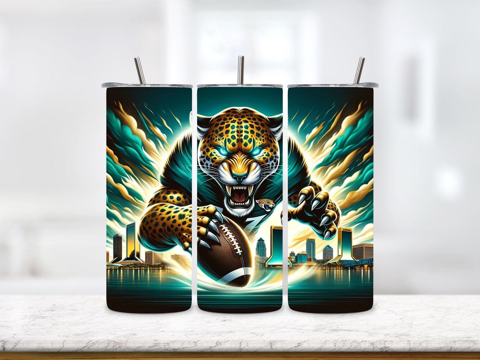 Jacksonville Jaguars Tumbler Wrap Jacksonville Jaguar Tumbler Wrap PNG