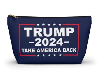 Trump MAGA Take America Back Bolsa de accesorios con fondo en T Regalo de aniversario del Día de la Madre