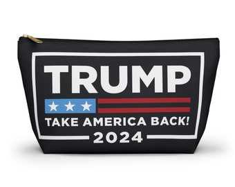 Bolsa de accesorios Trump Take America Back con regalo de aniversario del Día de la Madre con fondo en T