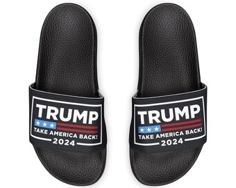 Sandales MAGA Trump Take America Back 2024 confortables en PU pour hommes