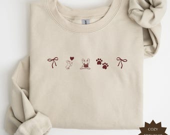 French Bulldog Sweatshirt Cute Frenchie Crewneck Cozy Dog Lover Gift Frenchie Mom Christmas Gift for French Bulldog Lover Shirt Frenchie