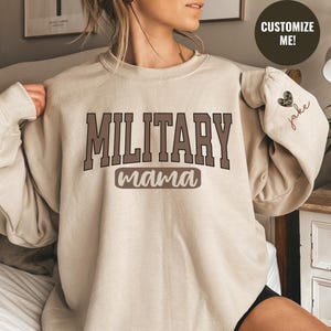 Military Sweatshirt Personalized Military Shirt Mom Gift Family Apparel Military Support Clothing Deployment Comfort Wear Patriotic Support