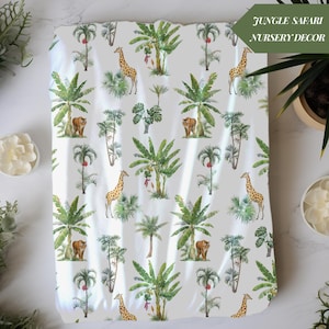 Jungle Safari Animal Fleece Deken Aquarel Safari Babydeken Jungle Kwekerij Gooien Zachte deken voor jongen of meisje Genderneutraal deken