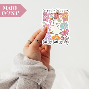 Cute laptop Sticker Perfect for water bottle Quirky laptop decor funny gift for friend Motivational sticker for water bottle Cute Goose gift
