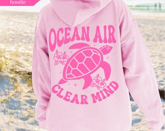 Oversized Beach Hoodie for Girls Coastal Hoodie Summer Beach Sweatshirt Comfy Surf Hoodie Girls Coastal Cowgirl Sweatshirt Vacation Hoodie