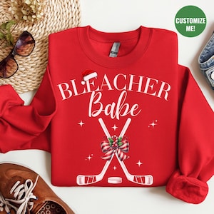 Hockey Mom SweatshirtCute Hockey Shirt for MomsChristmas Hockey ShirtHockey Shirt for ChristmasHockey Mom ShirtHockey Xmas Shirt,Hockey