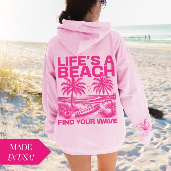 Tropical Palm Lead Island Print Women's Zip Up Hoodie