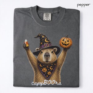 Capybara Halloween Shirt Witch Capybara Tee Cute Spooky Season Shirt Funny Fall Comfort Colors Tee CapyBOOra Capybara Halloween Tee TShirt CapyBOOra Shirt