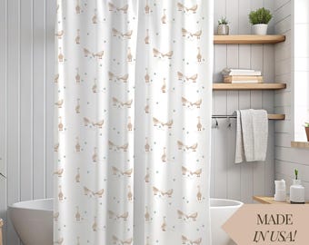 Charming Goose Pattern Shower Curtain Farmhouse Decor Bathroom Accessories Animal Themed Gift Spring Decor Unique Home  Geese Bath Drape