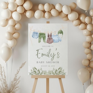 Welkomstbord babyshower Aangepast decor jongen babyshower Gender Reveal decor babyaankondiging welkomstposter gepersonaliseerde babyshower