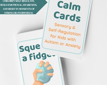 The Calm Card Deck Sensorische und Selbstregulierungskarten für Kinder mit Autismus oder Angst