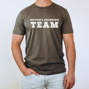 Funny Bachelor Party Shirt for Groom and Groomsmen Drinking Team Shirt Grooms Drinking Team Tee Bachelor Party Apparel Fun Groom Shirt