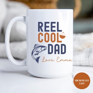 Funny Dad Fishing Mug Fathers Day Coffee Cup for Fishing Lover Gift Fishing Mug Fathers Day Unique Fishing Gift Funny Dad Mug Loves to Fish