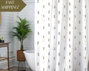 Whimsical Goose Shower Curtain Farmhouse Bathroom Decor Fun Gift for Goose Lovers Cute Shower Curtain Nature Inspired Decoration Unique