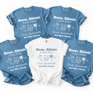 Boots Bikinis Bride Vibes Shirt Disco Cowgirl Coastal Bachelorette Shirt Western Beach Bach Party Tee Bride Tribe Matching Shirt Beach Vibe