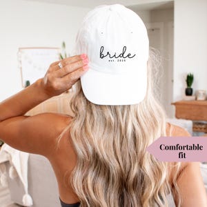 Bridal Shower Gift Engagement Announcement Idea Engagement Photo Shoot Custom Bride Hat Wedding Shower Gift Wedding Hat Wifey Hat Mrs Hat