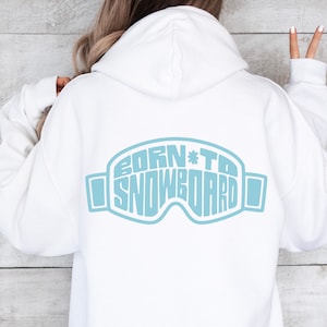 Sudadera con capucha para snowboard, estilo retro, para montaña, snowboard, regalo para deportes de invierno, acogedor jersey de refugio de esquí para riders, sudadera con capucha para nieve