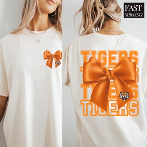 Sports Mom Shirt School Spirit Tigers Fan Team Parent Gift Game Day Supporter Athletic Family Local Team Spirit Wear Custom Design School