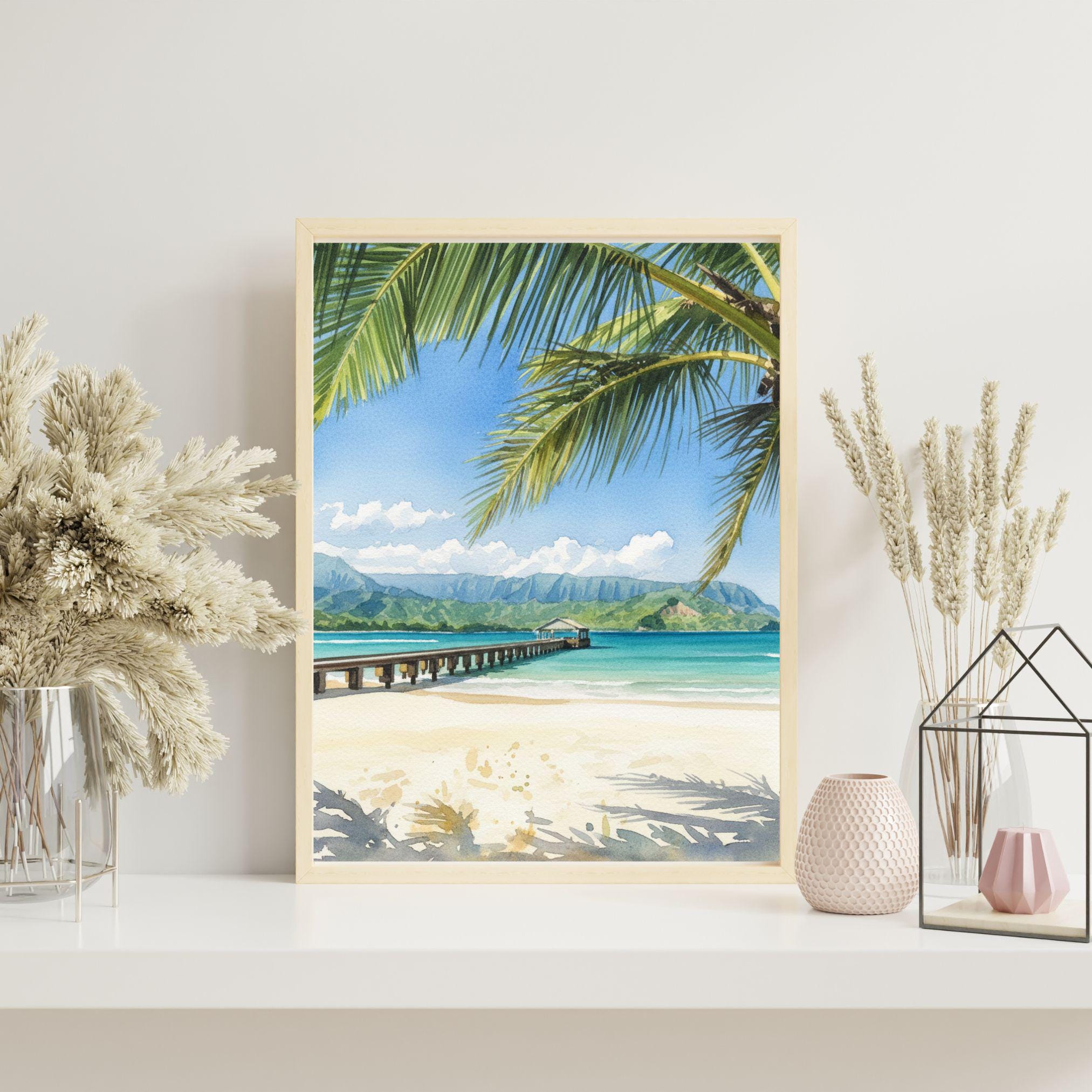 Hanalei Bay Beach Mountains preview 4
