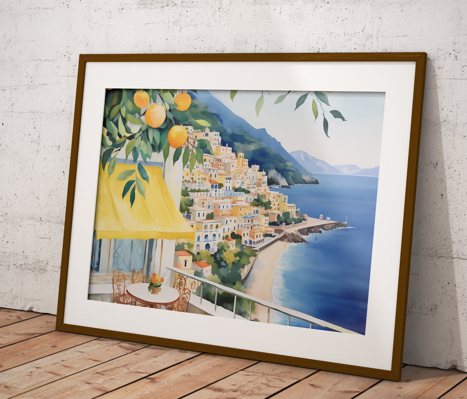 Amalfi Coast Watercolor Travel preview 2