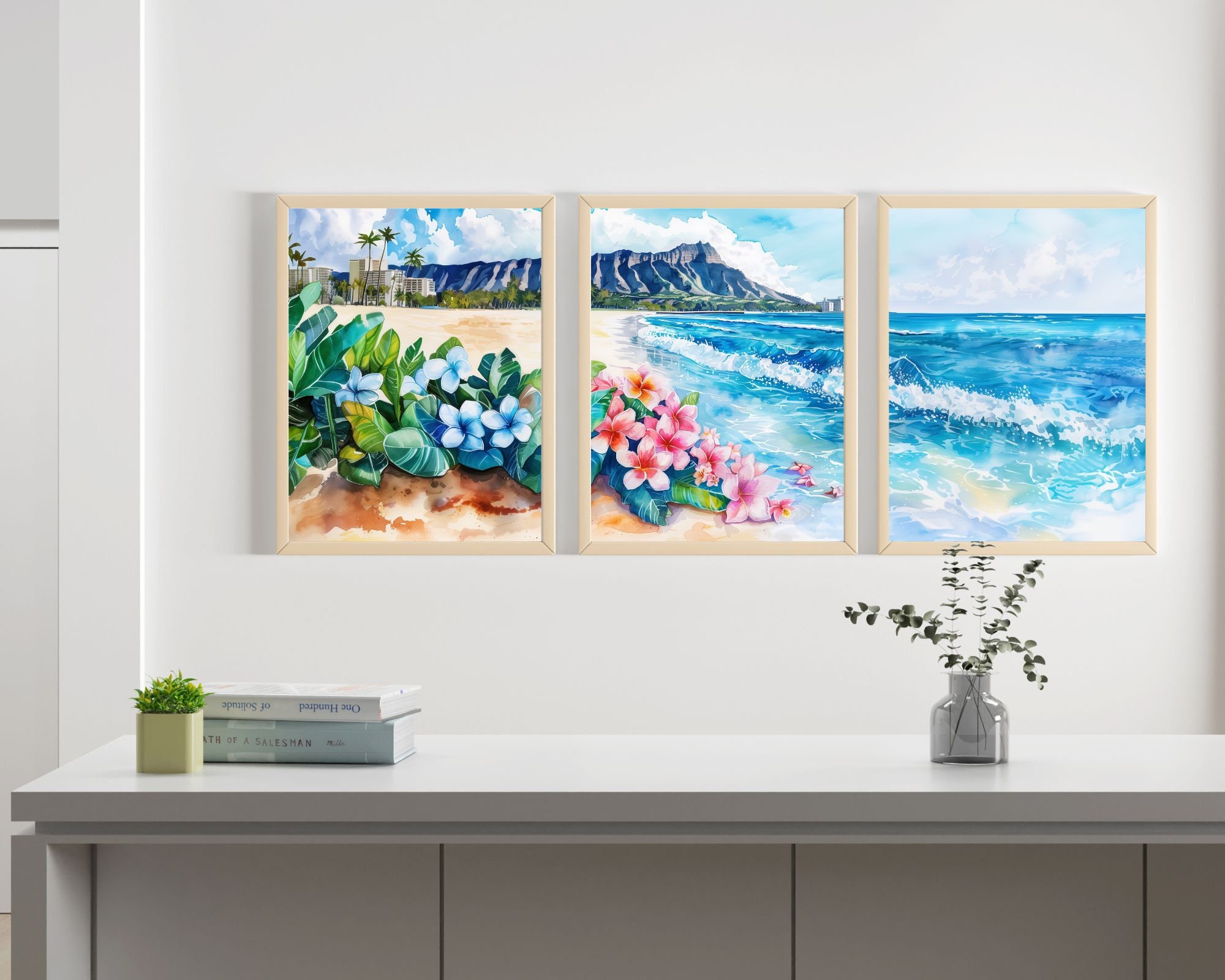 Honolulu Coastal Watercolor preview 4