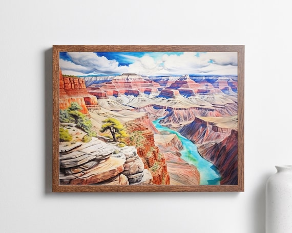 Grand Canyon Giclée Print, Arizona Landscape Art, National Park Wall Decor, Southwest Nature Print