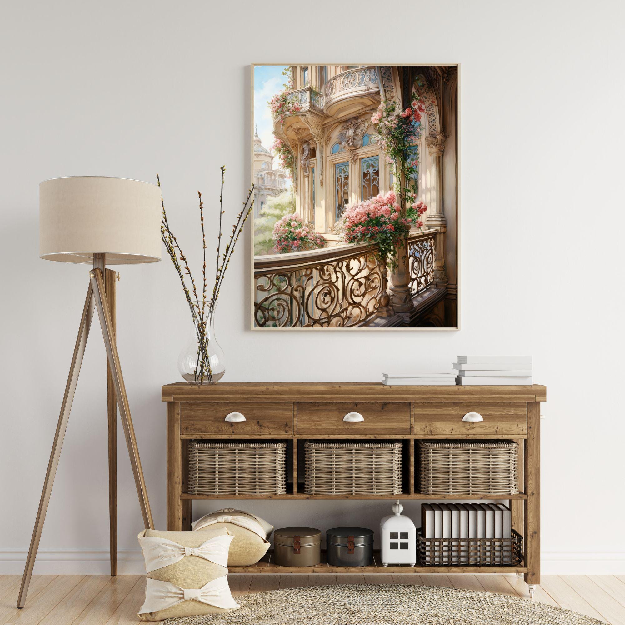 Vintage Floral Overflowing Balcony preview 3