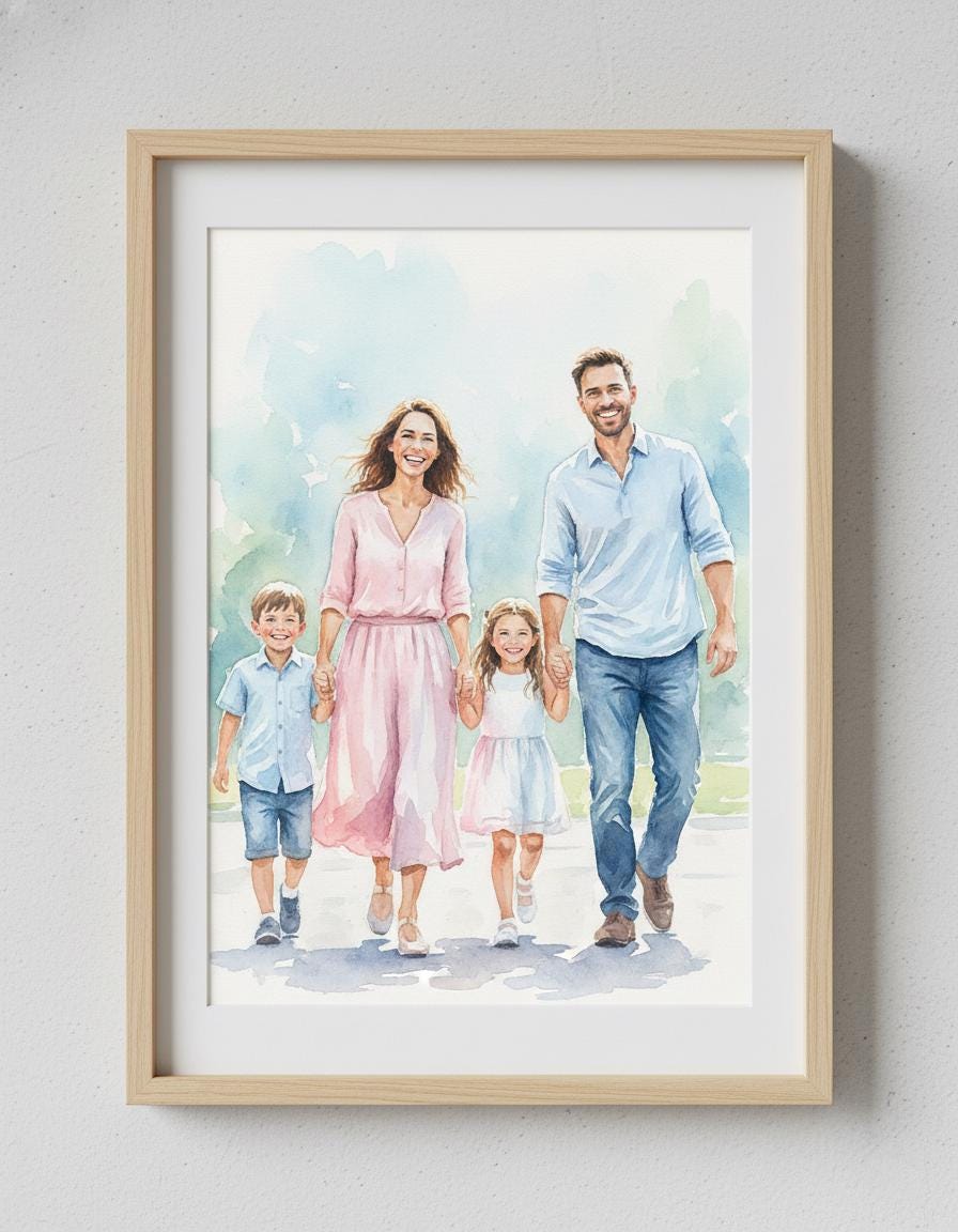 Custom Family Memory Portrait preview 4