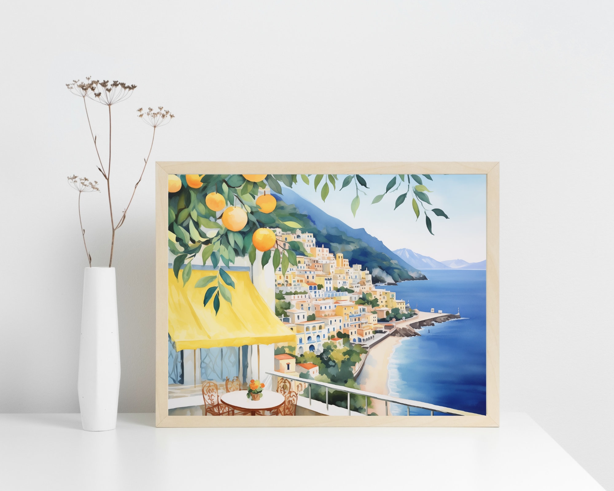 Amalfi Coast Watercolor Travel preview 3