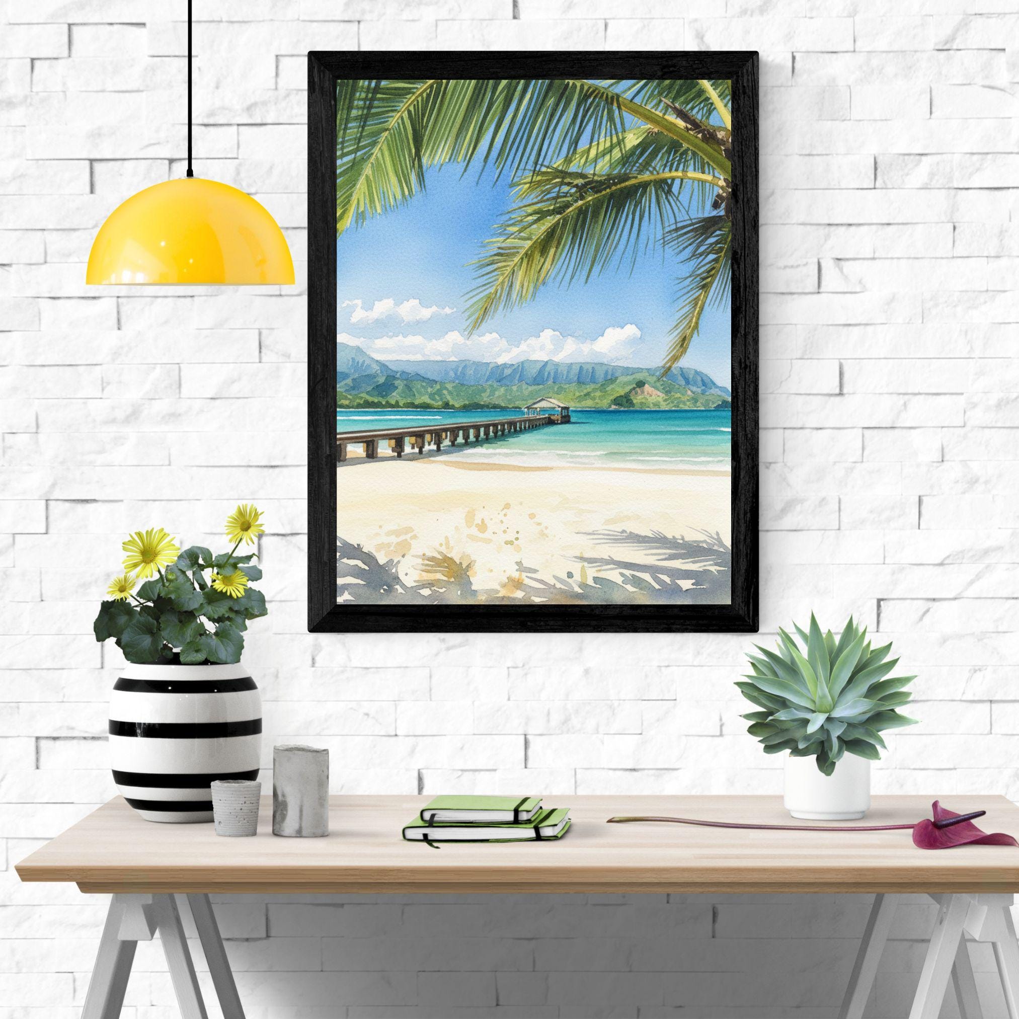 Hanalei Bay Beach Mountains preview 5