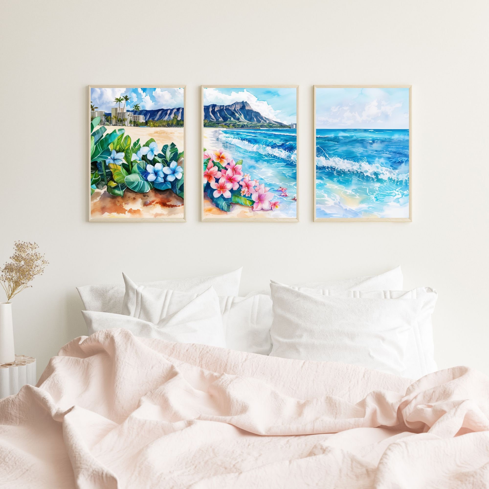 Honolulu Coastal Watercolor preview 3