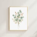 Eucalyptus Watercolor Art Print, Sage Green Botanical Wall Decor