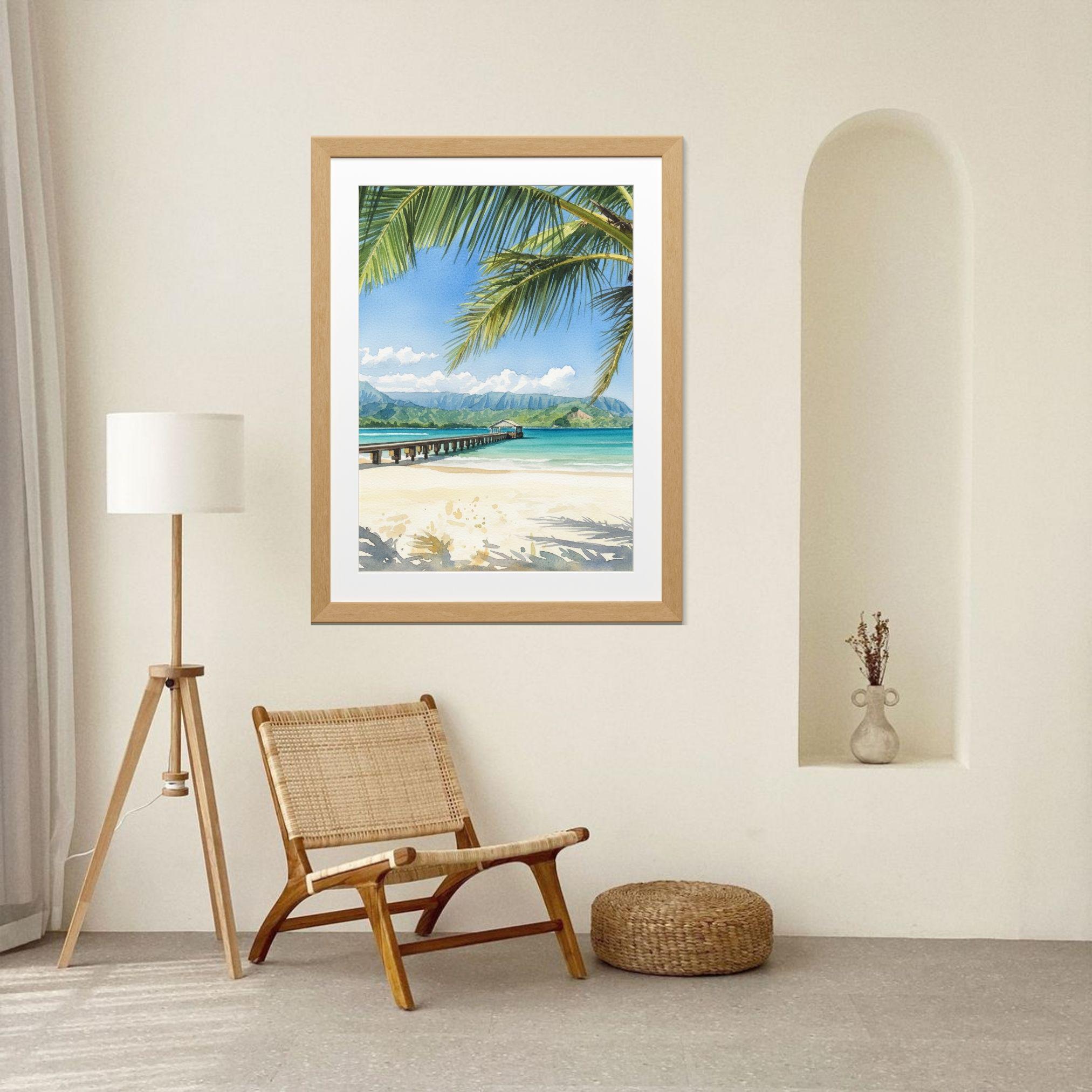 Hanalei Bay Beach Mountains preview 3