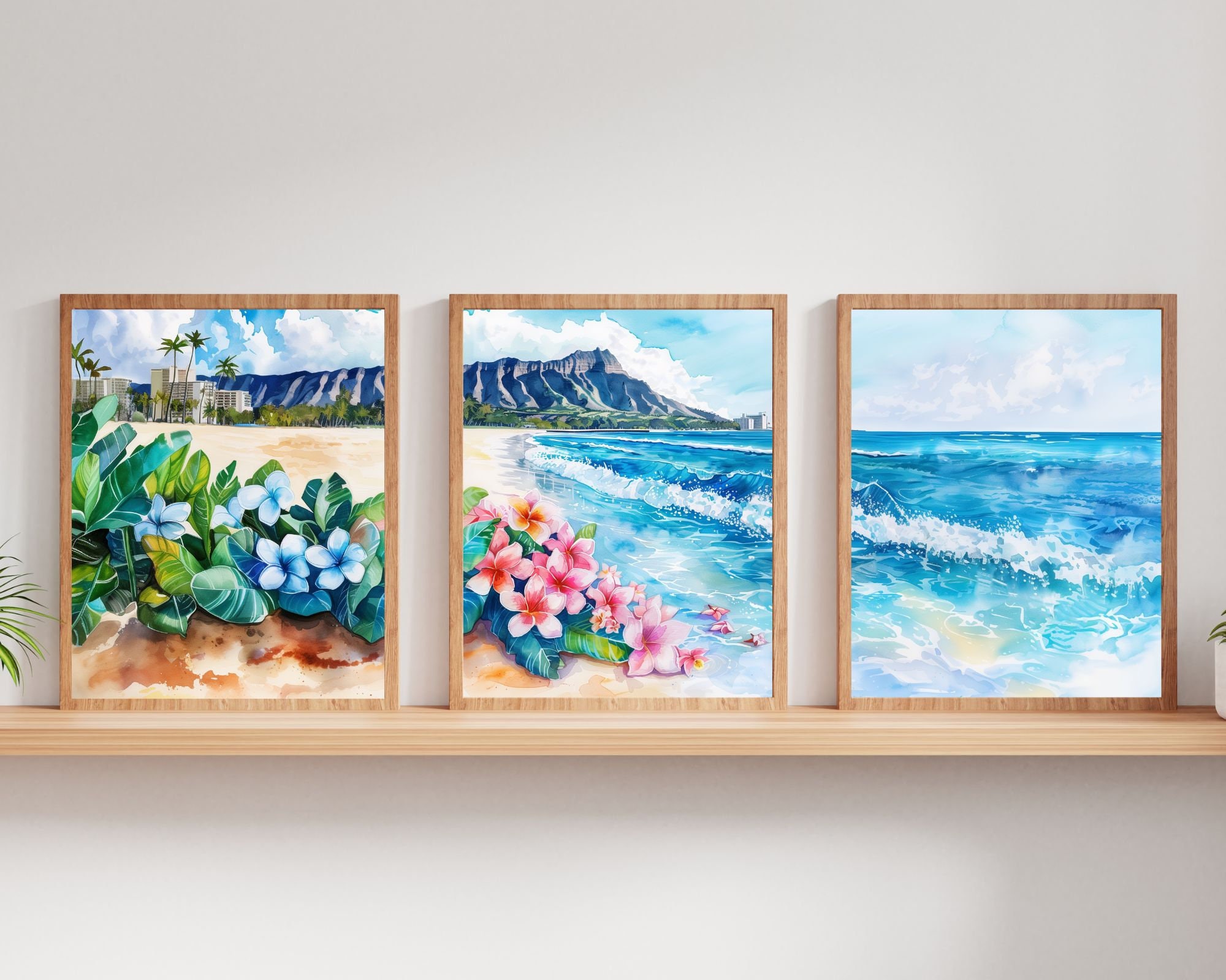 Honolulu Coastal Watercolor preview 5