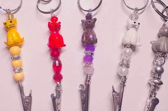 Atm card clips cat collection , smokers gift, bracelet buddy , long nail helper , credit card helper, cat lovers