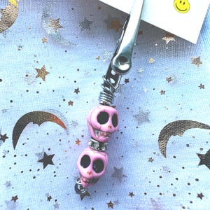 Wagnerite-kraal ATM-skeletkaartclip | Lange nagelhulp | Creditcard/betaalpasgrijper | Multifunctionele armbandhulp, roze