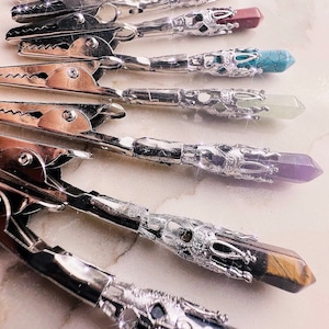 Echte reiki-edelsteenkaartclips, pinautomaatclips, hulpstuk voor lange spijkers, hulpstuk voor armbanden voor meerdere doeleinden, hulpklem voor armbandknop onze bestseller