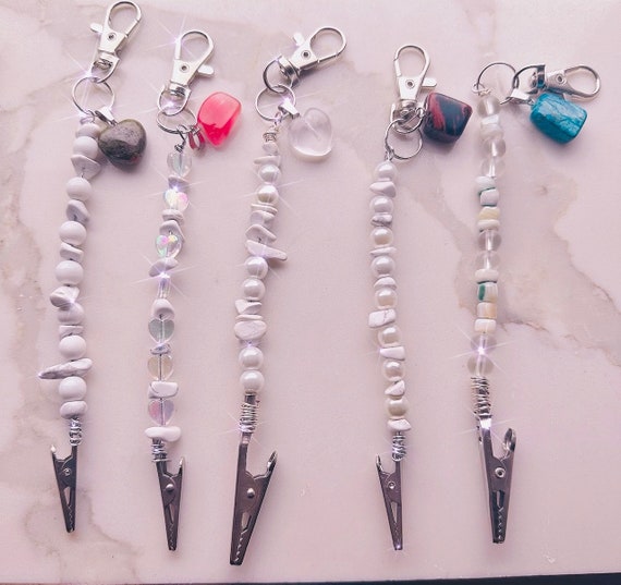Genuine Gemstone Crystal Chip Stone ATM Card Clips - ATM Card Grabber, Bracelet Helper Multipurpose Accessory by BeadHappyTreeOfLife